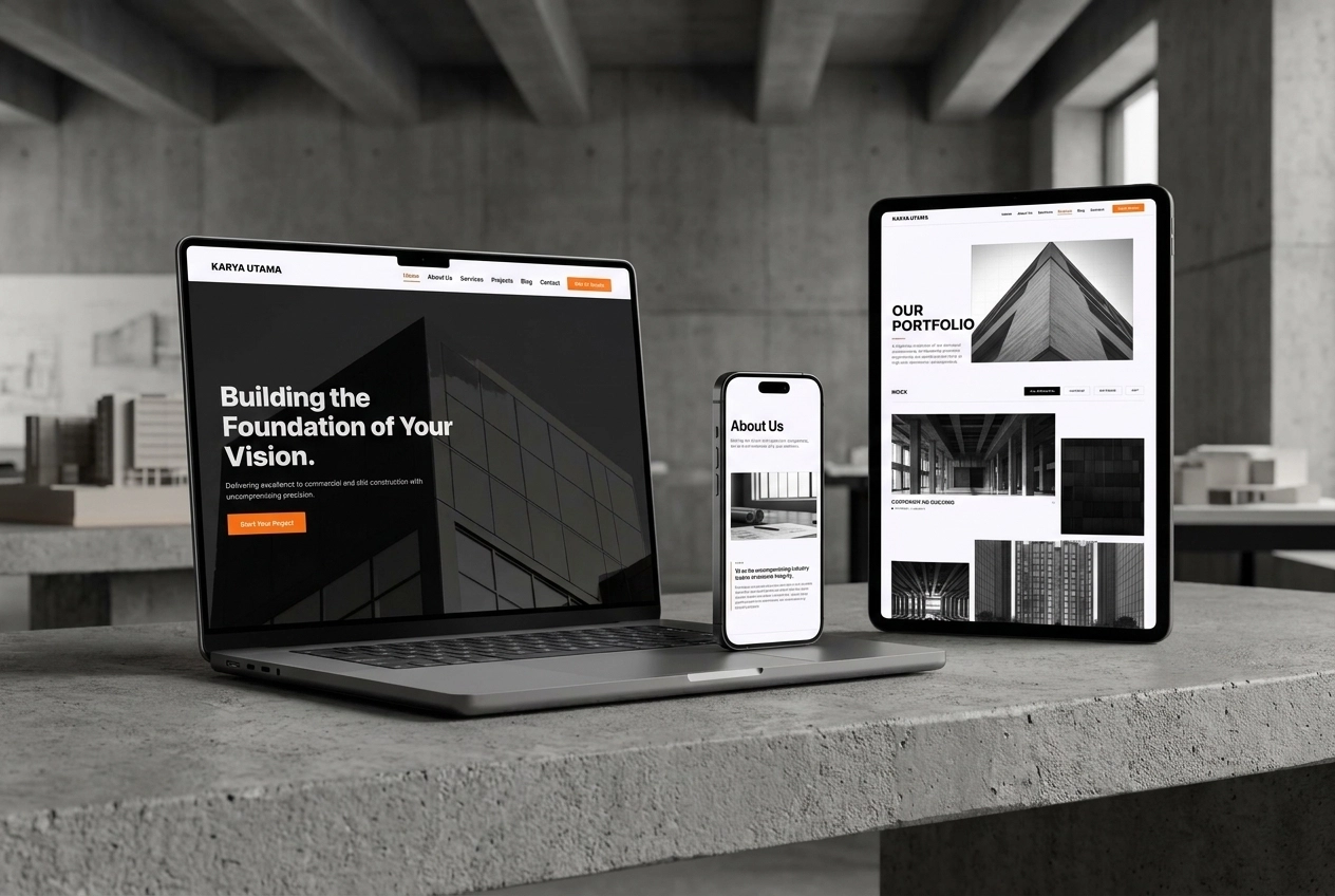 General Contractor Website Mockup