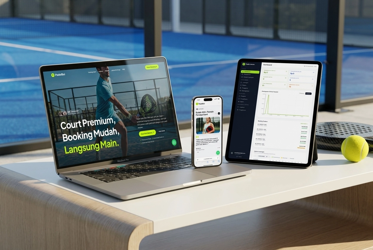 Padel Club Booking System Mockup